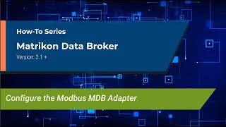 MDB HowTo Configure the Modbus MDB Adapter Modbus MDBA [upl. by Astrix]