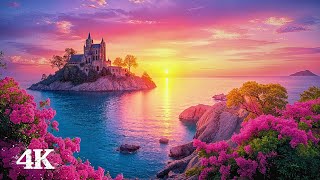 Castle Island Ambience  Calming Waves Gentle Breeze Birds amp Crickets Sounds  Relax amp Focus [upl. by Brooks]