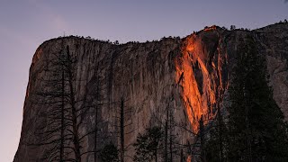 Photographing Horsetail falls firefalls in Yosemite National Park [upl. by Aileno]