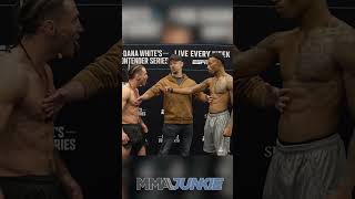 Aaron Tau vs Elijah Smith faceoff before Dana Whites Contender Series Season 8 Episode 6 bout [upl. by Rosamund]