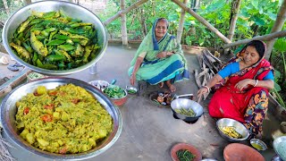 আজ দুপুরে গ্রাম্য অতি সাধারণ কিছু রান্না  Village Lunch Menu [upl. by Dnomaid318]