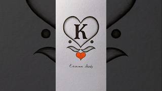 For K Name 💞  K drawing with heart ❤️ shorts art trending youtubeshorts [upl. by September]