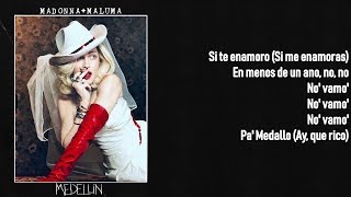 Madonna  Medellín feat Maluma Lyrics on Screen [upl. by Ayk]