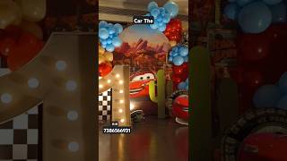 Car theme Balloons work  balloons decor  first birthday balloons work  full balloon work party [upl. by Shandie]