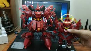 Trên tay chi tiết gundam MG sazabi ver Ka Daban [upl. by Cornelle]