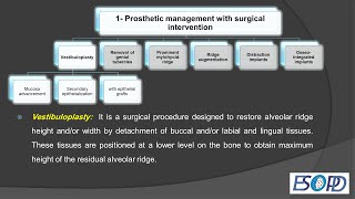 Prosthetic management of flat ridge Part2 with surgical intervention [upl. by Nnylyak]