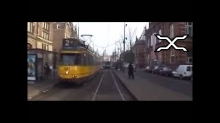 🚊 Oude GVB Tram Amsterdam Cabinerit met oude 1G tm 7G gele Bolneus trams Drivers view POV [upl. by Ruthanne119]