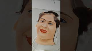 My First Oil Painting on Glass  Portrait Journey with Challenges amp Final Outcome shorts painting [upl. by Ilat915]