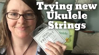 Aquila Nylguts with wound low G string VS Martin fluorocarbon with Fremont ukulele strings [upl. by Ruhl]