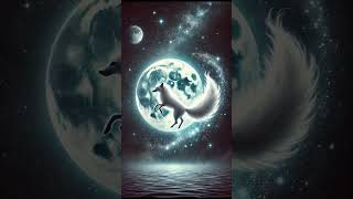 wolf night sky animals cristianoronaldo usa india tiktok viralshorts viralvideo [upl. by Derick]