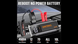 ASPERX AX4500 Jump Starter  INTRODUCTIONS [upl. by Calandra]