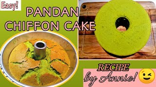 SUPER EASY PANDAN CHIFFON CAKE RECIPE by Annie [upl. by Sonny]