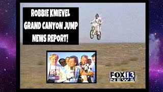 1999 ROBBIE KNIEVEL GRAND CANYON JUMP NEWS REPORTS [upl. by Leanahtan600]