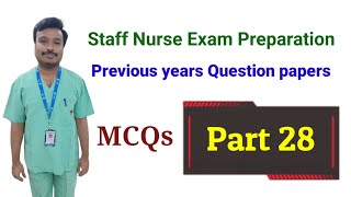 Staff Nurse Previous Year Solved Paper with Answers  All Questions For Upcoming Nursing Exam 2022 [upl. by Orfield]