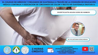 Diverticulitis Aguda Guías de manejo [upl. by Notlit]