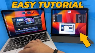 How to Set up iPad as a Second Monitor with MacBook  Simple Tutorial [upl. by Rafaj]