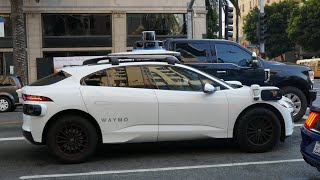 Waymo Driverless Car Hollywood Blvd Los Angeles California USA October 5 2024 [upl. by Seroled726]