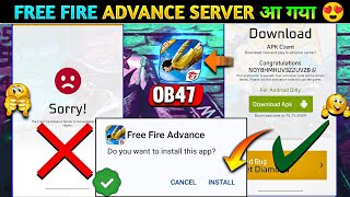 How To Download Free Fire Advance Server 2024  Ff New Ob47 update Ff Advance Server Download Link [upl. by Glaab7]