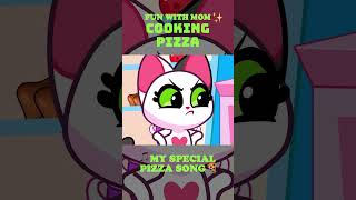 FUN COOKING TIME WITH MOM ✨🎵 SPECIAL PIZZA SONG😻PURR PURR nurseryrhymes [upl. by Dam]