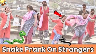 Snake Prank On Strangers  Epic Reaction 🤣 [upl. by Rafaello]