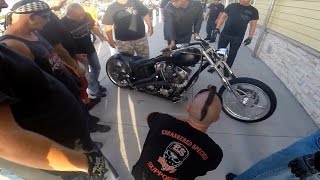 Harley Chopper Wrecks In Parking Lot Motorcycle Crash [upl. by Langill]