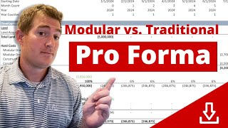 Pro Forma Template  Modular vs Traditional Construction in MultiFamily Apartments  Download [upl. by Nylavad]