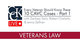 10 CAVC Cases Every Veteran Should Know [upl. by Anaig47]