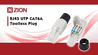 RJ45 UTP CAT6A Toolless Plug ZCG40UC6AB1 [upl. by Asecnarf465]