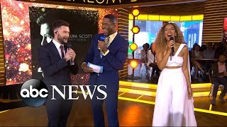 Catching up with Calum Scott and Leona Lewis on GMA [upl. by Hawk]