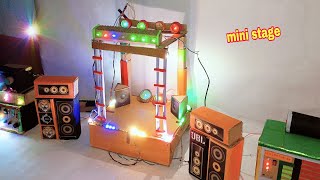 Mini stage making How to make mini stage dj truck and sharpy light mini dj truck loding mini stage [upl. by Aneroc887]