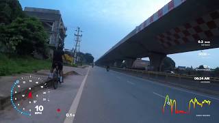 Hebbal to Hesaraghatta Lake Bangalore  Cycling  Helican montra  Gopro5 Black [upl. by Dolorita]