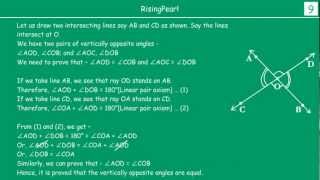 Vertically opposite angles are always equal  Theorem 2 of 2 [upl. by Nylyrehc]