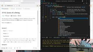 Solving leetcode problems  3110 Score of a String [upl. by Byrd]