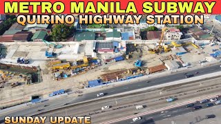 Sunday update METRO MANILA SUBWAY QUIRINO HIGHWAY STATION UPDATE 01142024 [upl. by Atig267]