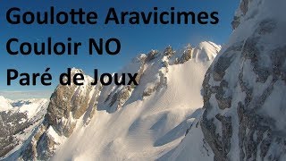 Goulotte Aravicimes puis Couloir NO au Paré de Joux Aravis [upl. by Oballa]