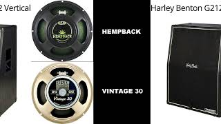 Celestion V30 vs Greenback vs Classic Lead vs Hempback [upl. by Llirrehs724]