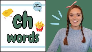 ch Words  Blending Phonics  ch Words with Pictures  Learn to Read  British Teacher [upl. by Anaiq]