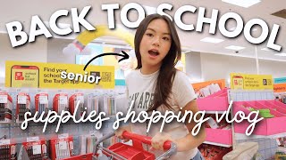 SCHOOL SUPPLIES SHOPPING VLOG senior year📚✏️ [upl. by Ycniuq686]