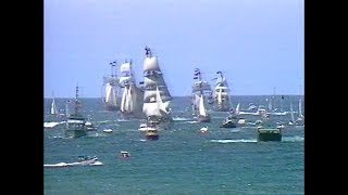 First Fleet ReEnactment Live from Botany Bay  Australia Day 1988  Tall Ships [upl. by Filahk]