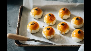 How to Make Pastry Mooncake with Salty Egg Yolk recipe Dan Huang Su 蛋黄酥 [upl. by Mcclain67]