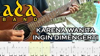 Ada Band Karena Wanita Ingin Dimengerti  Fingerstyle Cover  TAB [upl. by Yelahs]