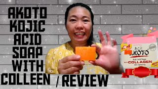 AKOTO KOJIC ACID SOAP WITH COLLAGENREVIEW [upl. by Slifka]