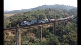 DRONE  TRENS NA CENTRAL DO PARANÁ [upl. by Bergerac]