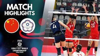 CHINA 🆚 CHINESE TAIPEI 4K  Highlights  Girls U17 World Championship 2024 [upl. by Gilford358]