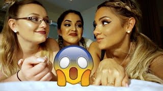 V Squad sleepover in a hotel  crazy announcement [upl. by Aerdnahc]