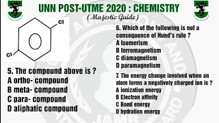 UNN POSTUTME CHEMISTRY 20212022 Sure guide [upl. by Yl]