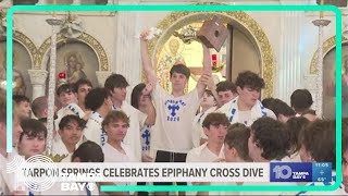 Tarpon Springs celebrates Epiphany cross dive [upl. by Millham]