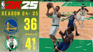 GOLDEN STATE WARRIORS vs BOSTON CELTICS  SEASON 20242025  NBA 2K25 [upl. by Alissa694]