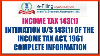 INCOME TAX 143 1 IN TELUGU  INTIMATION US 1431 OF THE INCOME TAX ACT 1961 [upl. by Ahsert]