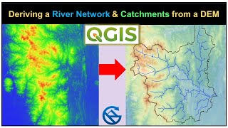 Deriving River Network amp Catchments from a DEM using QGIS [upl. by Marillin538]